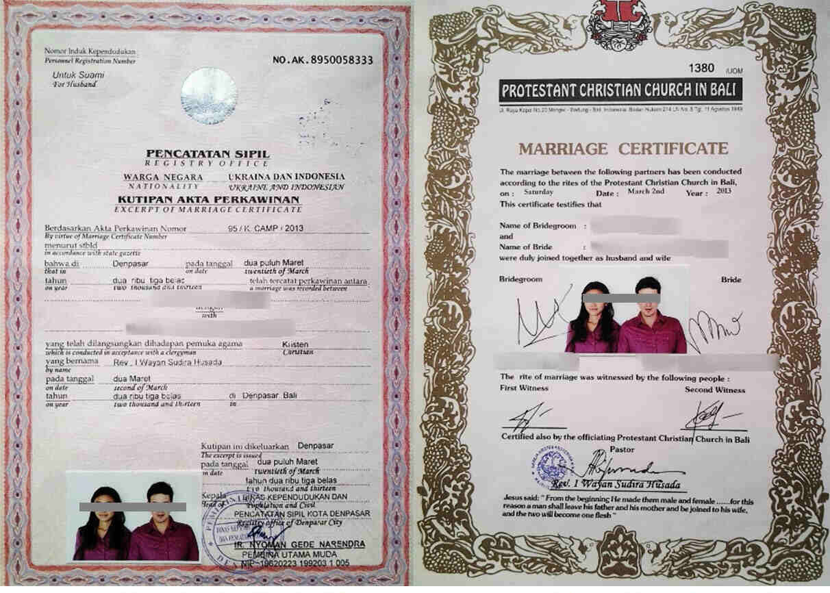 Marriage Certificate Documents