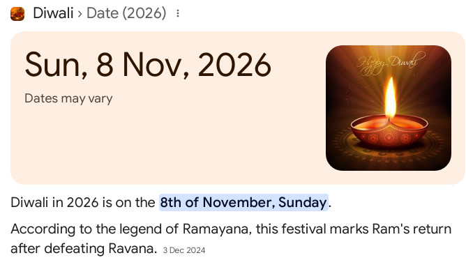 Diwali 2026 Date