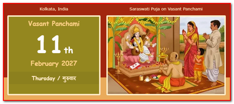 Saraswati Puja 2027 Date