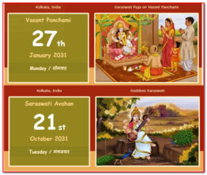 Saraswati Puja 2031 Date: Vasant Panchami Timing and Significance