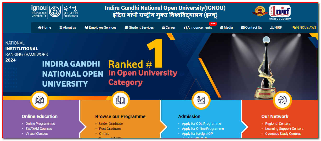 IGNOU Admission Status