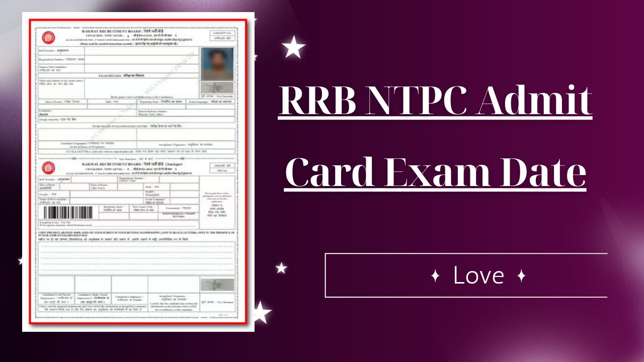 RRB NTPC Admit Card Exam Date