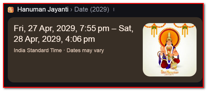 Hanuman Jayanti 2029
