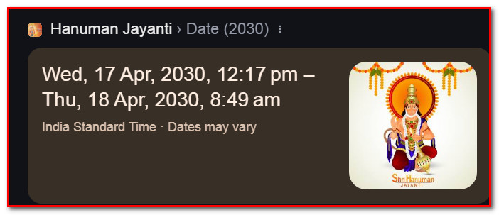 Hanuman Jayanti 2030