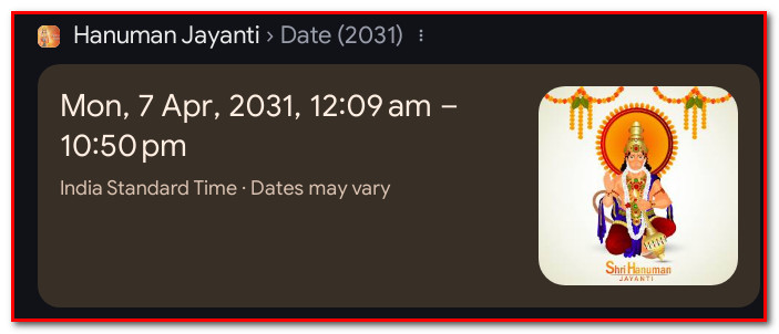 Hanuman Jayanti 2031